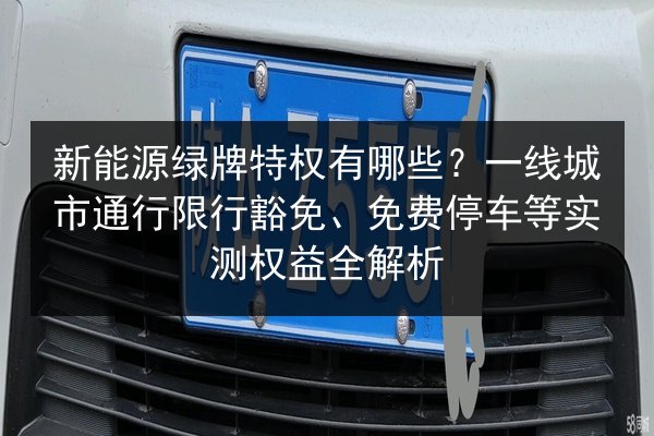 新能源绿牌特权有哪些？一线城市通行限行豁免、免费停车等实测权益全解析 第3张