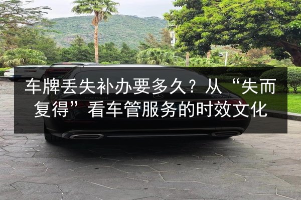 车牌丢失补办要多久？从“失而复得”看车管服务的时效文化 第1张