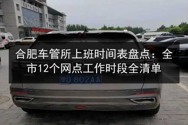 合肥车管所上班时间表盘点:全市12个网点工作时段全清单 第3张 合肥车管所上班时间表盘点:全市12个网点工作时段全清单 第3张