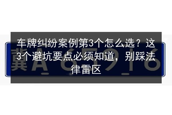 车牌纠纷案例第3个怎么选？这3个避坑要点必须知道，别踩法律雷区 第1张