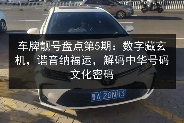 车牌靓号盘点第5期：数字藏玄机，谐音纳福运，解码中华号码文化密码 第2张