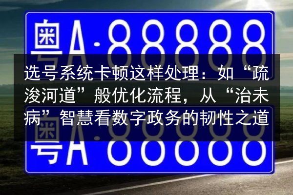 选号系统卡顿这样处理：如“疏浚河道”般优化流程，从“治未病”智慧看数字政务的韧性之道 第2张