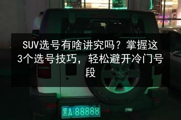 SUV选号有啥讲究吗?掌握这3个选号技巧,轻松避开冷门号段 第2张 SUV选号有啥讲究吗?掌握这3个选号技巧,轻松避开冷门号段 第2张