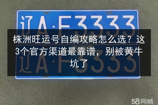 株洲旺运号自编攻略怎么选?这3个官方渠道最靠谱,别被黄牛坑了 第3张 株洲旺运号自编攻略怎么选?这3个官方渠道最靠谱,别被黄牛坑了 第3张