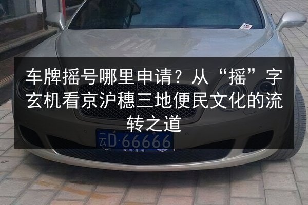 车牌摇号哪里申请?从“摇”字玄机看京沪穗三地便民文化的流转之道 第3张 车牌摇号哪里申请?从“摇”字玄机看京沪穗三地便民文化的流转之道 第3张