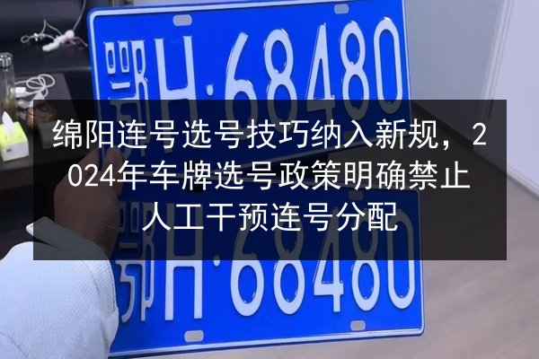 绵阳连号选号技巧纳入新规，2024年车牌选号政策明确禁止人工干预连号分配 第2张