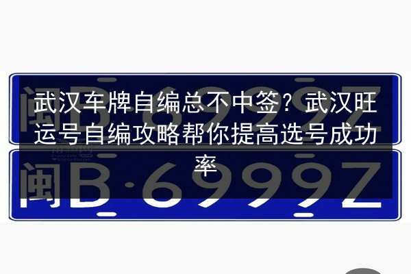 武汉车牌自编总不中签?武汉旺运号自编攻略帮你提高选号成功率 第2张 武汉车牌自编总不中签?武汉旺运号自编攻略帮你提高选号成功率 第2张