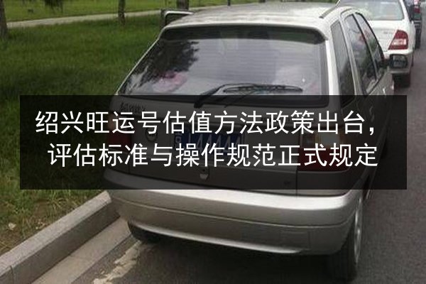 绍兴旺运号估值方法政策出台，评估标准与操作规范正式规定 第3张