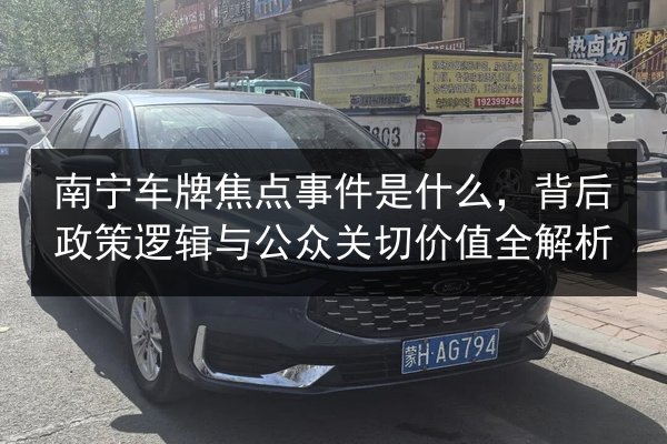 南宁车牌焦点事件是什么，背后政策逻辑与公众关切价值全解析 第2张