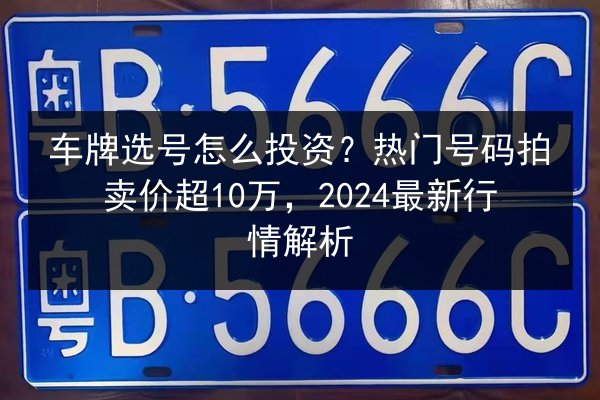 车牌选号怎么投资?热门号码拍卖价超10万,2024最新行情解析 第2张 车牌选号怎么投资?热门号码拍卖价超10万,2024最新行情解析 第2张
