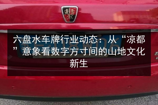 六盘水车牌行业动态：从“凉都”意象看数字方寸间的山地文化新生 第3张