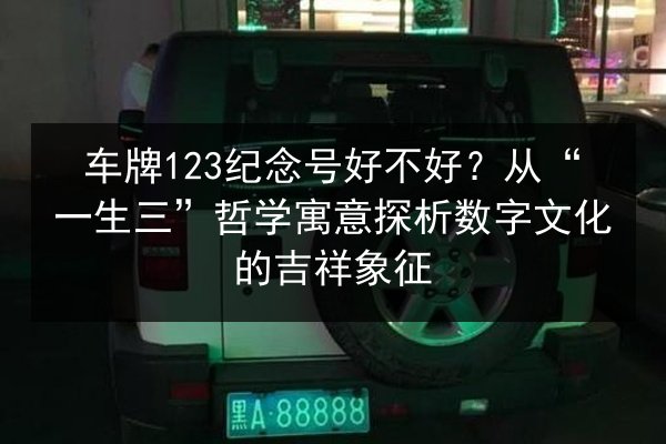 车牌123纪念号好不好？从“一生三”哲学寓意探析数字文化的吉祥象征 第3张