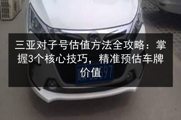三亚对子号估值方法全攻略:掌握3个核心技巧,精准预估车牌价值 第3张 三亚对子号估值方法全攻略:掌握3个核心技巧,精准预估车牌价值 第3张
