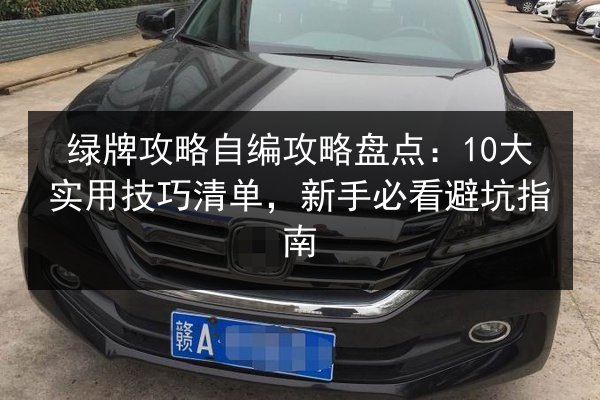 绿牌攻略自编攻略盘点：10大实用技巧清单，新手必看避坑指南 第2张