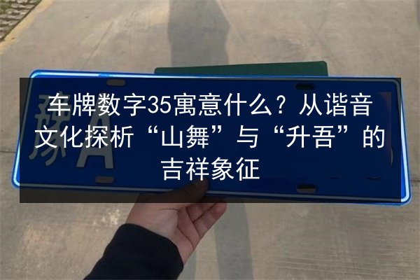 车牌数字35寓意什么?从谐音文化探析“山舞”与“升吾”的吉祥象征 第2张 车牌数字35寓意什么?从谐音文化探析“山舞”与“升吾”的吉祥象征 第2张