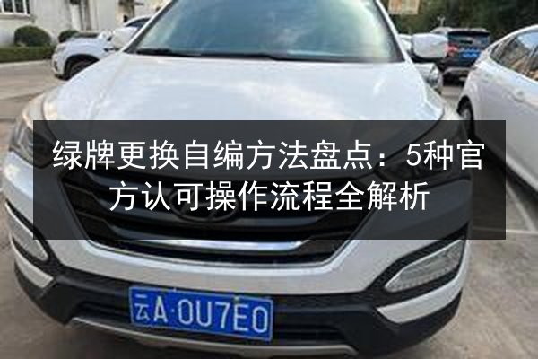 绿牌更换自编方法盘点:5种官方认可操作流程全解析 第3张 绿牌更换自编方法盘点:5种官方认可操作流程全解析 第3张