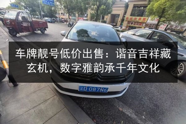 车牌靓号低价出售：谐音吉祥藏玄机，数字雅韵承千年文化