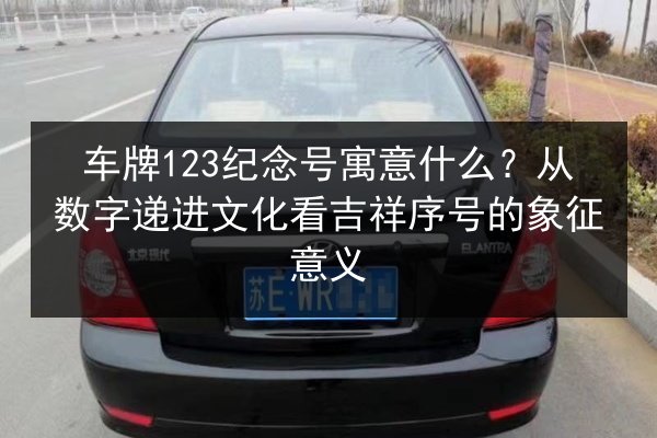 车牌123纪念号寓意什么？从数字递进文化看吉祥序号的象征意义 第1张