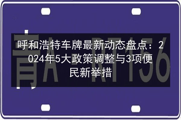 呼和浩特车牌最新动态盘点：2024年5大政策调整与3项便民新举措 第3张