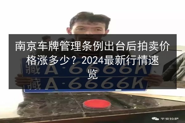 南京车牌管理条例出台后拍卖价格涨多少?2024最新行情速览 第3张 南京车牌管理条例出台后拍卖价格涨多少?2024最新行情速览 第3张