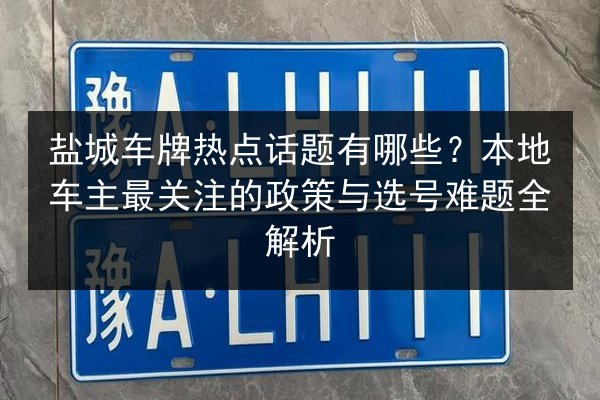 盐城车牌热点话题有哪些？本地车主最关注的政策与选号难题全解析 第2张
