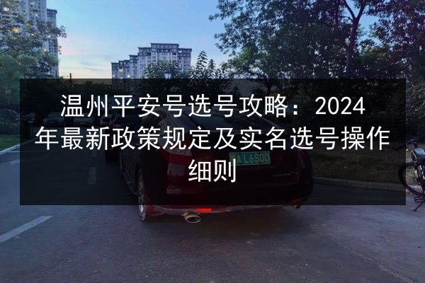 温州平安号选号攻略:2024年最新政策规定及实名选号操作细则 第2张 温州平安号选号攻略:2024年最新政策规定及实名选号操作细则 第2张