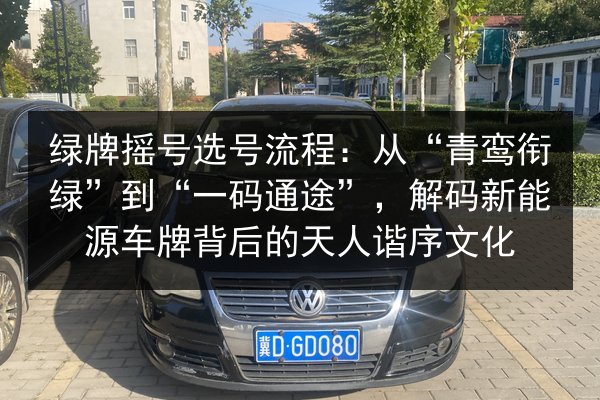 绿牌摇号选号流程：从“青鸾衔绿”到“一码通途”，解码新能源车牌背后的天人谐序文化 第2张