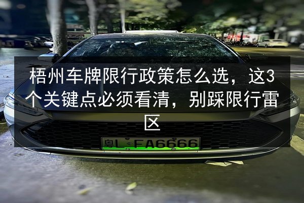 梧州车牌限行政策怎么选，这3个关键点必须看清，别踩限行雷区 第2张