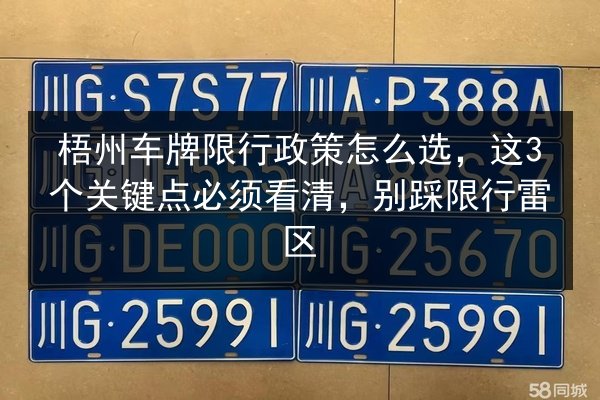 梧州车牌限行政策怎么选，这3个关键点必须看清，别踩限行雷区 第3张