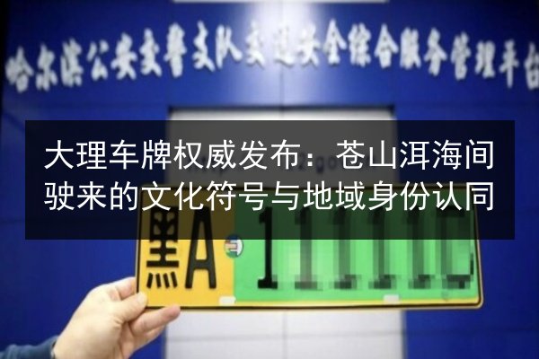 大理车牌权威发布:苍山洱海间驶来的文化符号与地域身份认同 第2张 大理车牌权威发布:苍山洱海间驶来的文化符号与地域身份认同 第2张