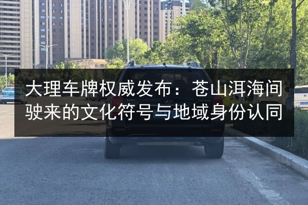 大理车牌权威发布:苍山洱海间驶来的文化符号与地域身份认同 第3张 大理车牌权威发布:苍山洱海间驶来的文化符号与地域身份认同 第3张