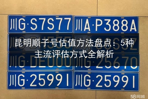 昆明顺子号估值方法盘点：5种主流评估方式全解析 第3张