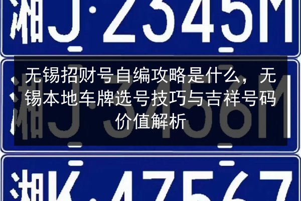 无锡招财号自编攻略是什么，无锡本地车牌选号技巧与吉祥号码价值解析 第2张
