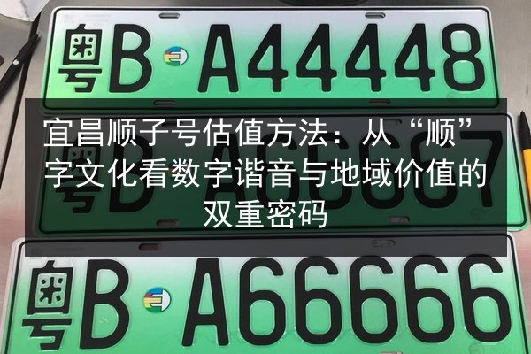 宜昌顺子号估值方法：从“顺”字文化看数字谐音与地域价值的双重密码 第3张