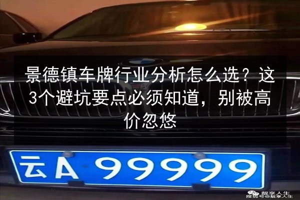 景德镇车牌行业分析怎么选？这3个避坑要点必须知道，别被高价忽悠 第2张