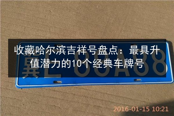 收藏哈尔滨吉祥号盘点：最具升值潜力的10个经典车牌号 第2张