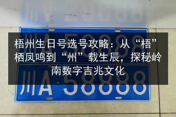 梧州生日号选号攻略：从“梧”栖凤鸣到“州”载生辰，探秘岭南数字吉兆文化 第3张