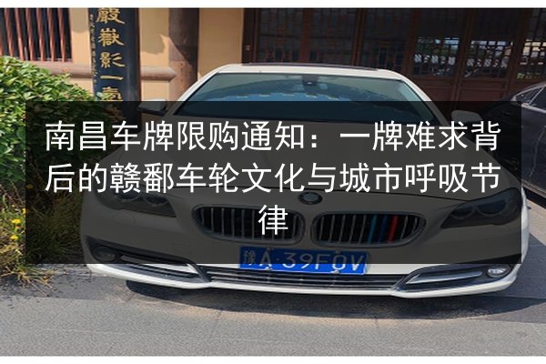 南昌车牌限购通知:一牌难求背后的赣鄱车轮文化与城市呼吸节律 第2张 南昌车牌限购通知:一牌难求背后的赣鄱车轮文化与城市呼吸节律 第2张