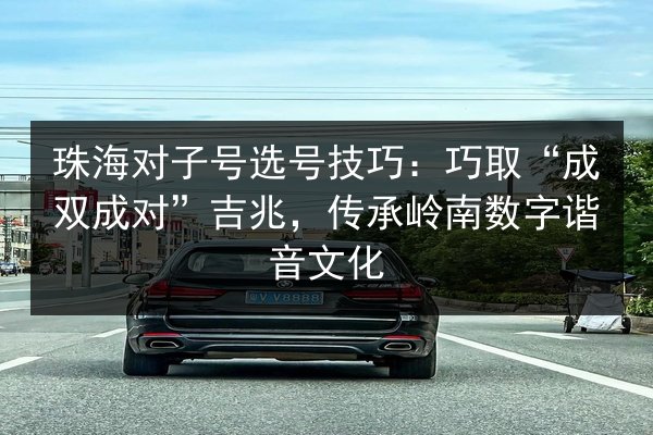 珠海对子号选号技巧：巧取“成双成对”吉兆，传承岭南数字谐音文化 第3张