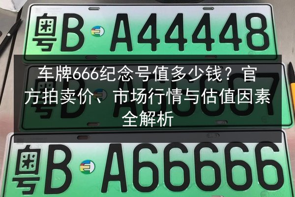 车牌666纪念号值多少钱？官方拍卖价、市场行情与估值因素全解析 第2张