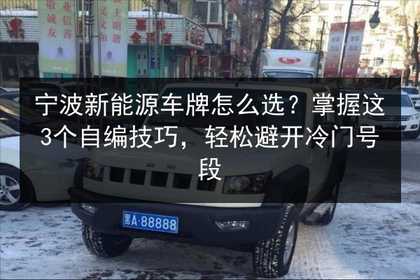 宁波新能源车牌怎么选？掌握这3个自编技巧，轻松避开冷门号段 第2张