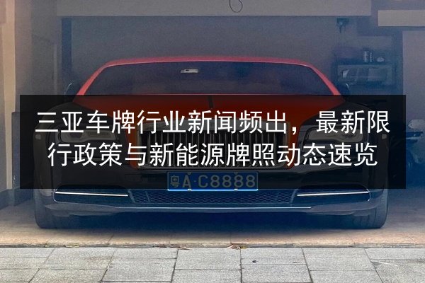 三亚车牌行业新闻频出，最新限行政策与新能源牌照动态速览 第2张