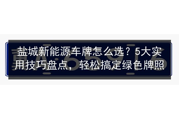 盐城新能源车牌怎么选?5大实用技巧盘点,轻松搞定绿色牌照 第2张 盐城新能源车牌怎么选?5大实用技巧盘点,轻松搞定绿色牌照 第2张