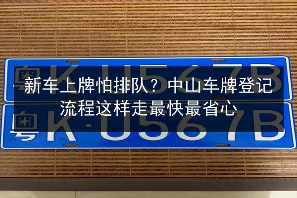 新车上牌怕排队？中山车牌登记流程这样走最快最省心 第2张
