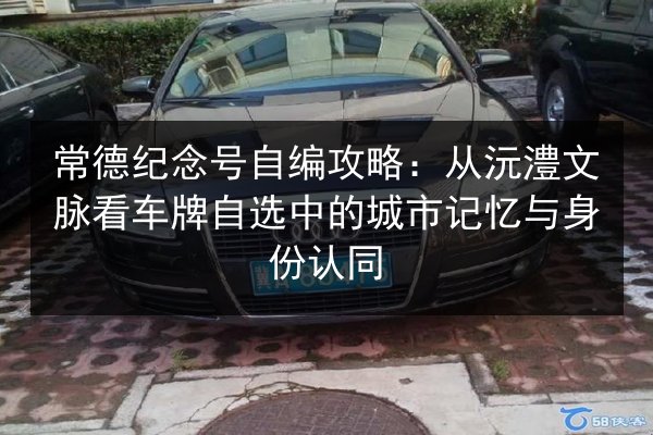 常德纪念号自编攻略：从沅澧文脉看车牌自选中的城市记忆与身份认同 第3张