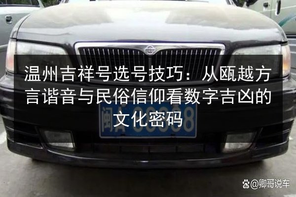 温州吉祥号选号技巧：从瓯越方言谐音与民俗信仰看数字吉凶的文化密码 第3张