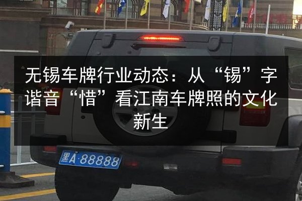 无锡车牌行业动态：从“锡”字谐音“惜”看江南车牌照的文化新生 第2张