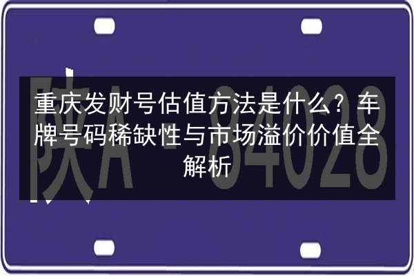 重庆发财号估值方法是什么？车牌号码稀缺性与市场溢价价值全解析 第2张