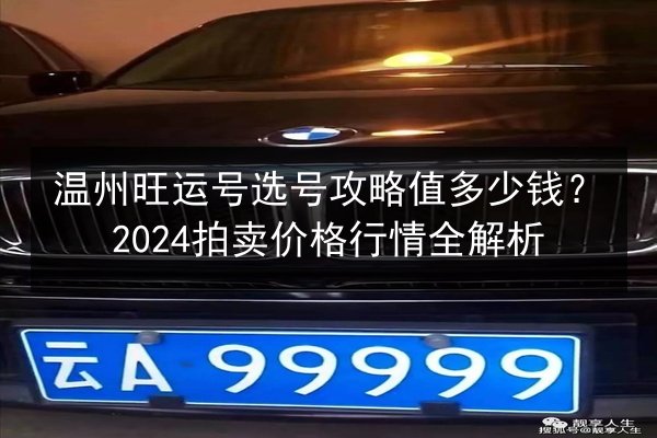 温州旺运号选号攻略值多少钱?2024拍卖价格行情全解析 第3张 温州旺运号选号攻略值多少钱?2024拍卖价格行情全解析 第3张