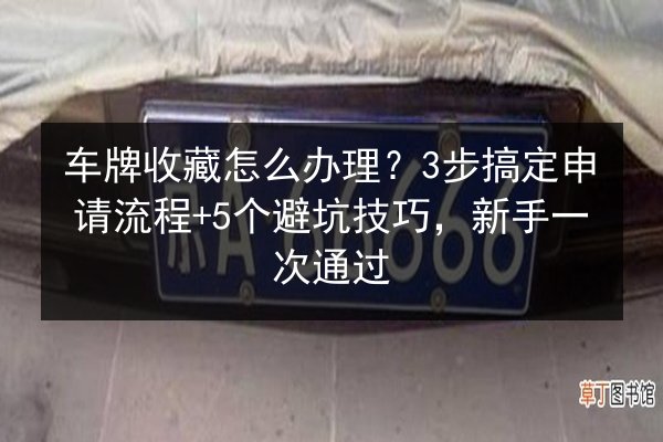 车牌收藏怎么办理？3步搞定申请流程+5个避坑技巧，新手一次通过 第2张